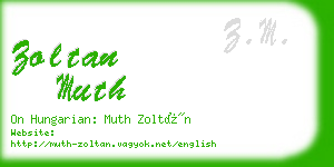 zoltan muth business card